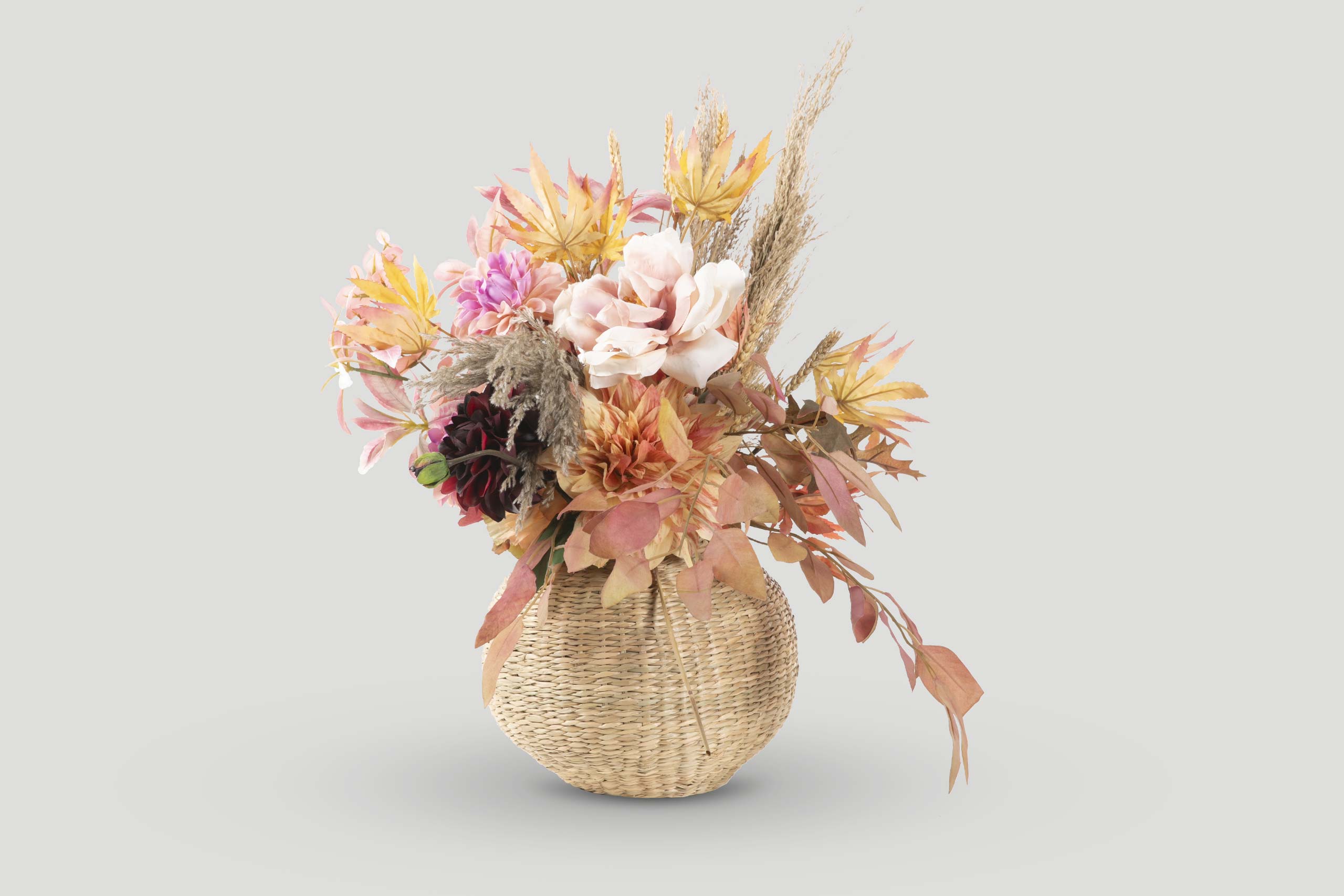 Rustic Bouquet in Woven Vase