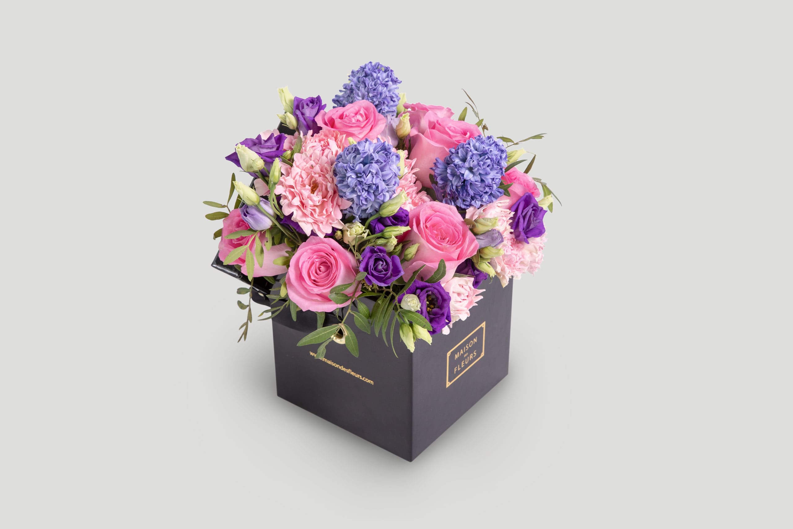 Luxury Flower Arrangement in a Black Box