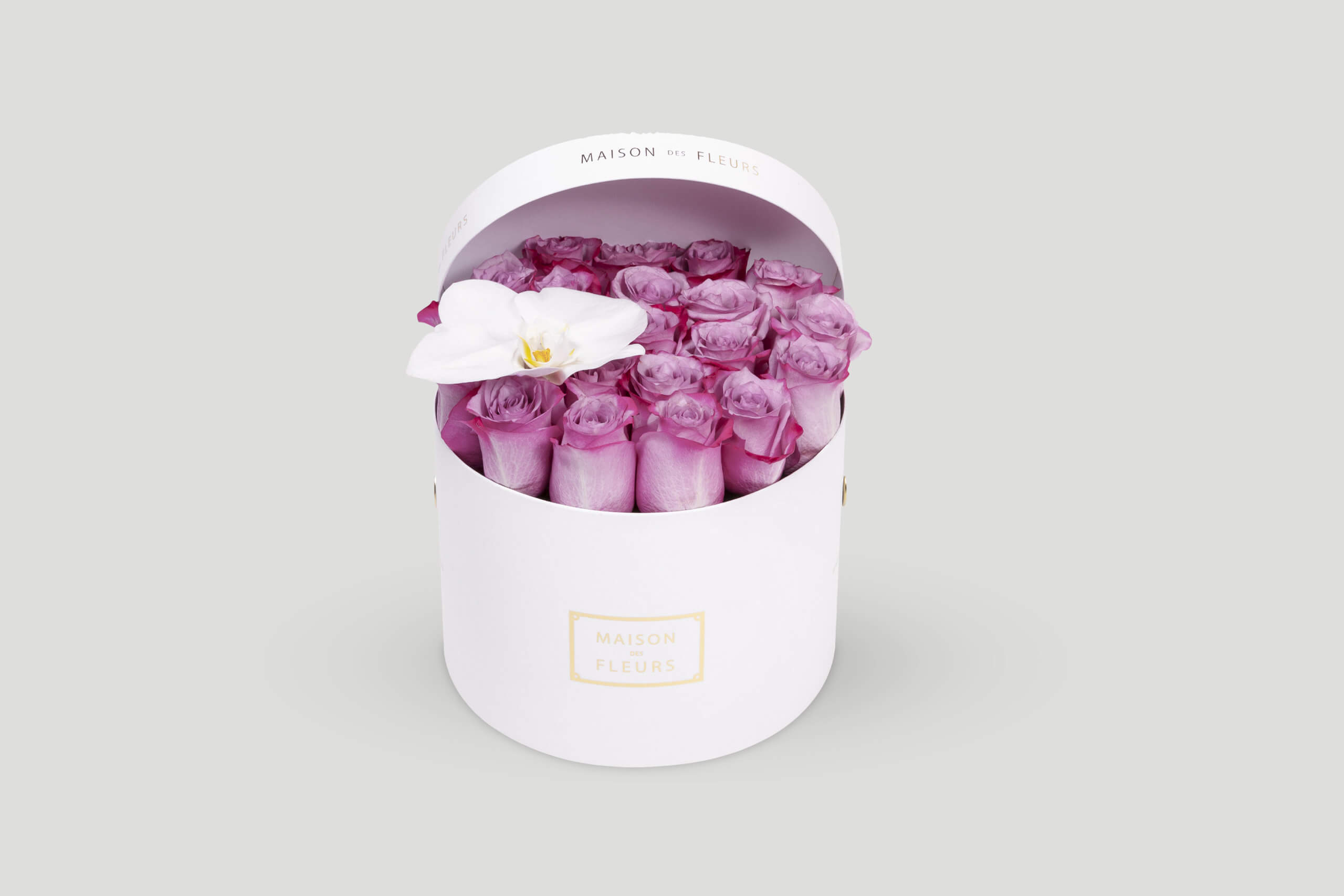 Luxury Pink Roses and Orchid in a Box